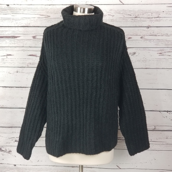 Free People Sweaters - Free People Fluffy Fox Turtleneck Sweater Black S